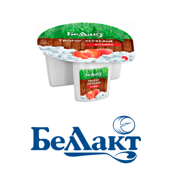 Зерненый творог "Клубника"