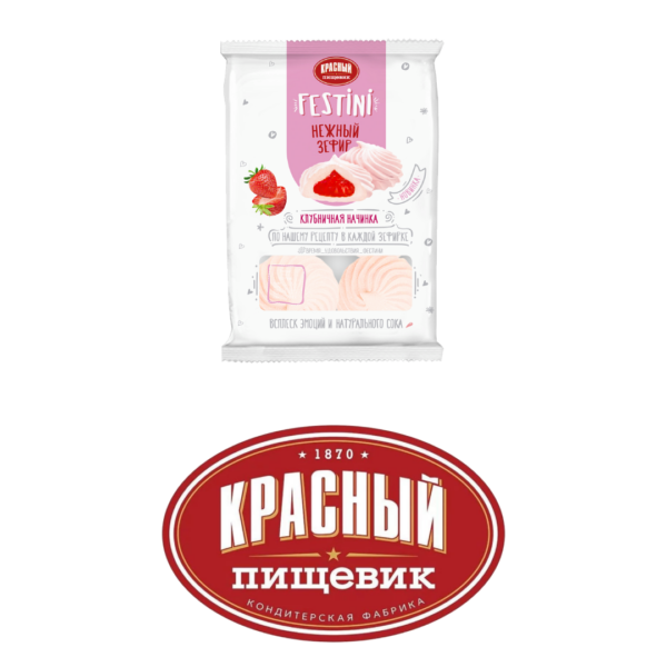 Зефир ТМ "Festini" с клубничной начинкой