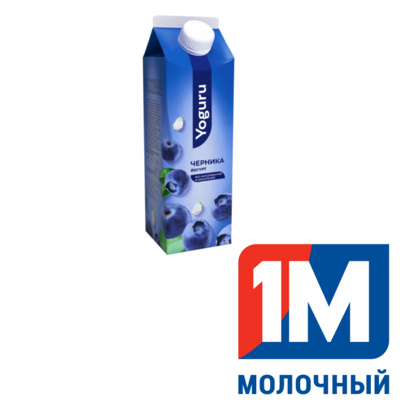 Йогурт 1,5% 500 г с фруктовым наполнителем "Черника"