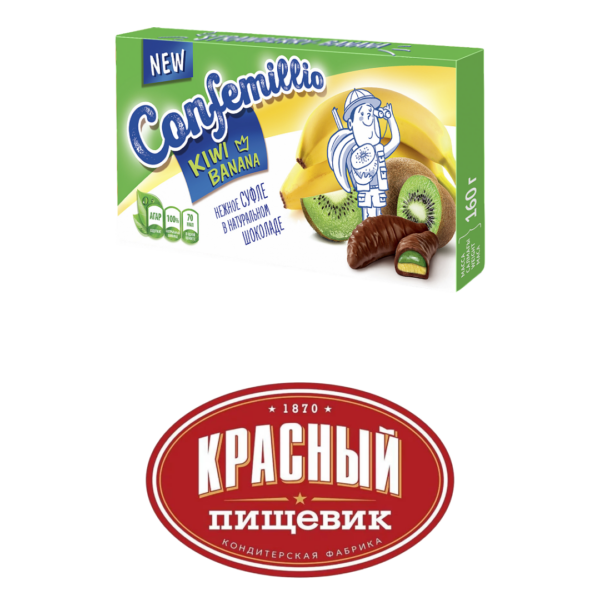 Конфеты ТМ Confemillio "Со вкусом банана и киви"